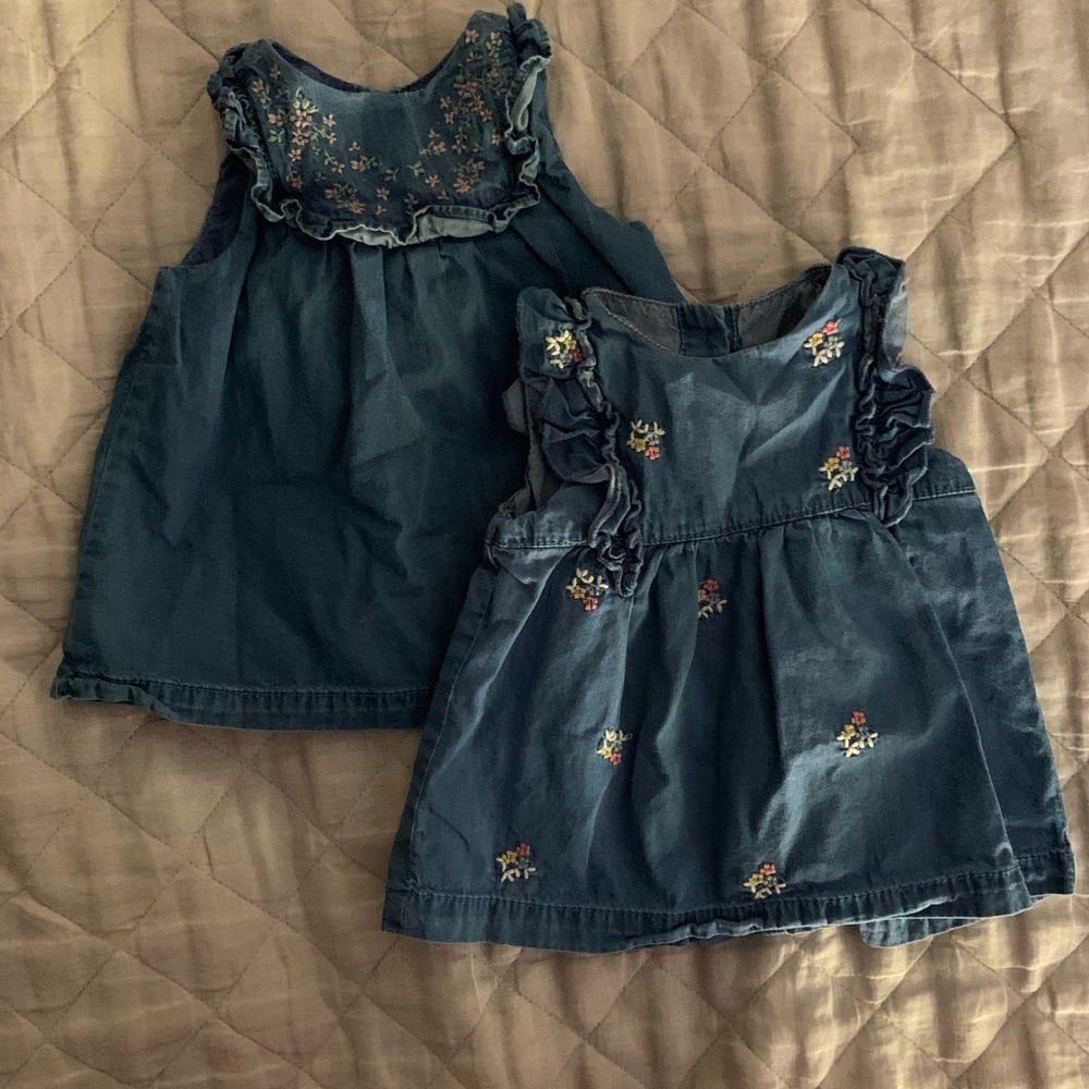 Denim Embroidered Dress Bundle